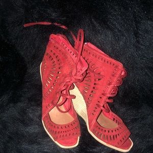 Jeffery Campbell Red Wedges